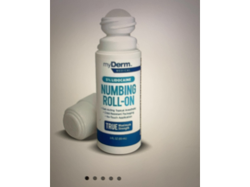 Myderm Medical Numbing Roll On, 5% Lidocaine, 3 fl oz