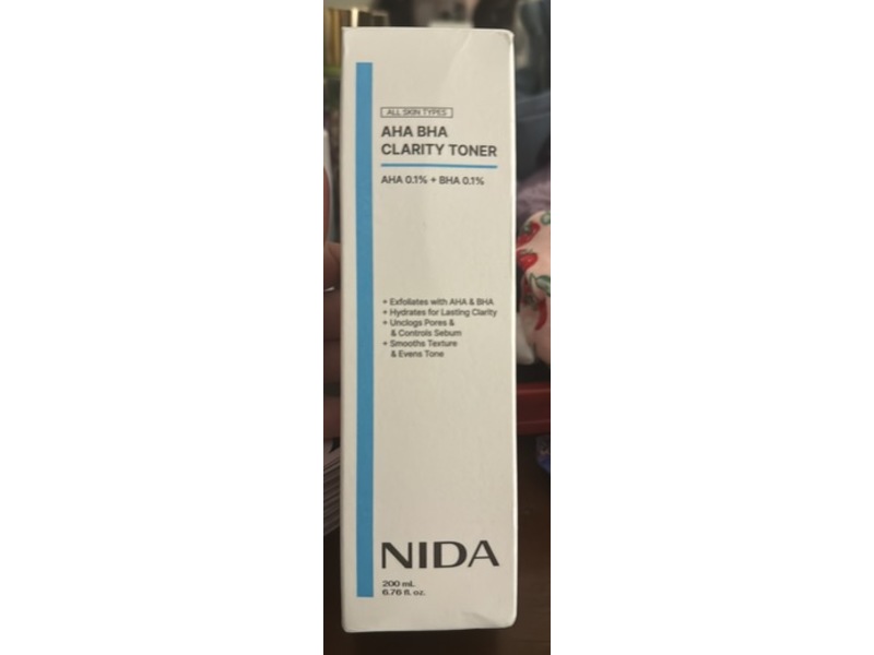 Nida AHA BHA Clarity Toner, 6.76 fl oz/200 mL