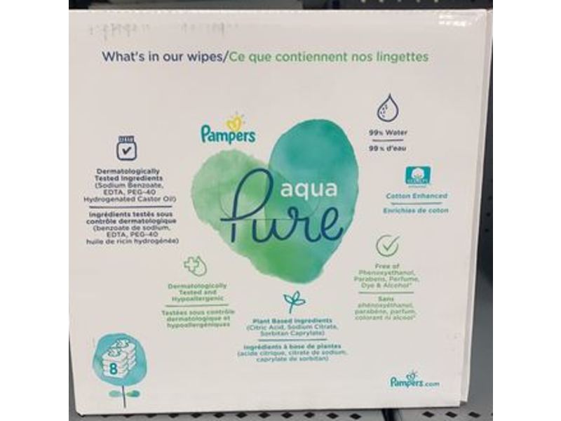Pampers Aqua Pure Wipes, 448 Count