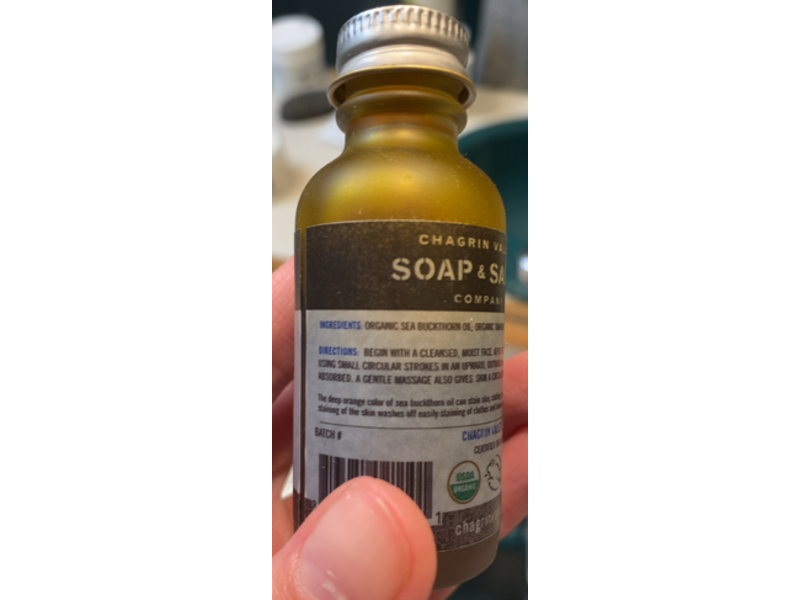 Chagrin Valley Soap & Salve Company Sea Buckthorn Tamanu Facial Oil, Antioxidant Rich, 1 fl oz/30 mL