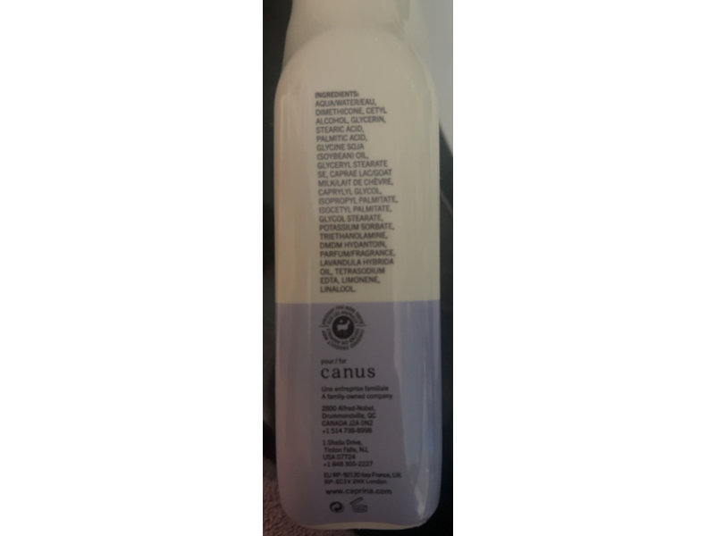Caprina by Canus Moisturizing Body Milk, Lavender Oil, 11.8 fl oz/350 mL