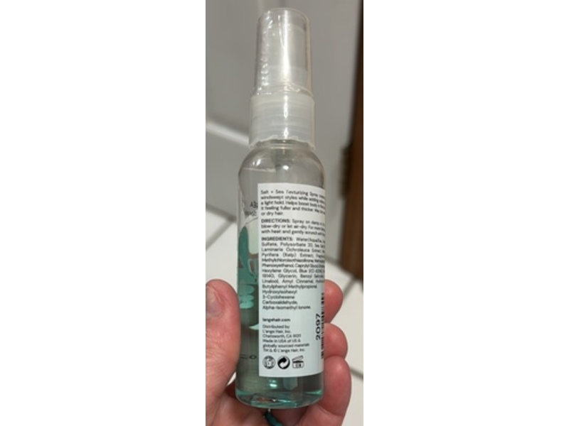 L'ange Texturizing Spray, Salt + Sea, 2 fl oz/60 mL