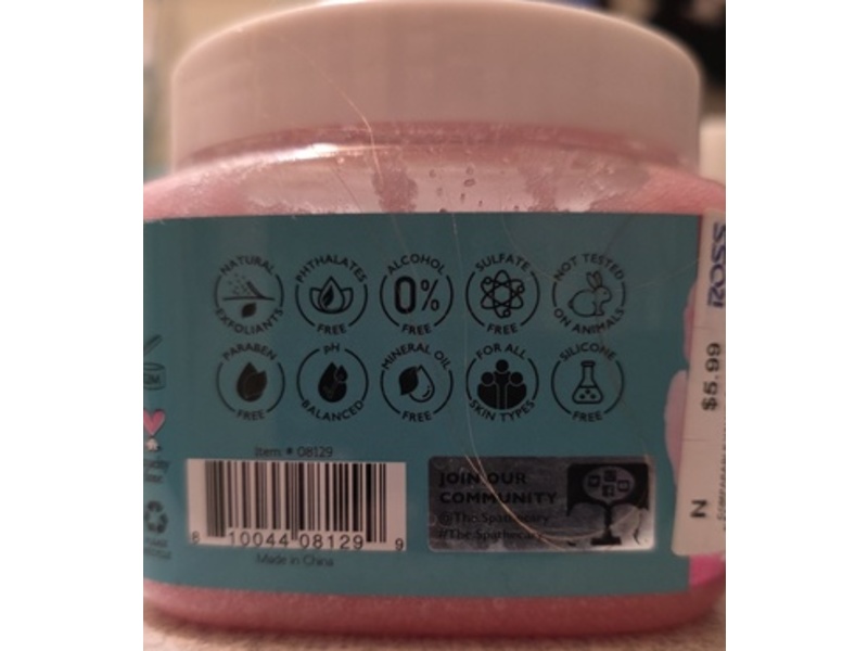 The Spathecary Exfoliating Sugar Scrub, Cotton Candy, 21 oz/600 g