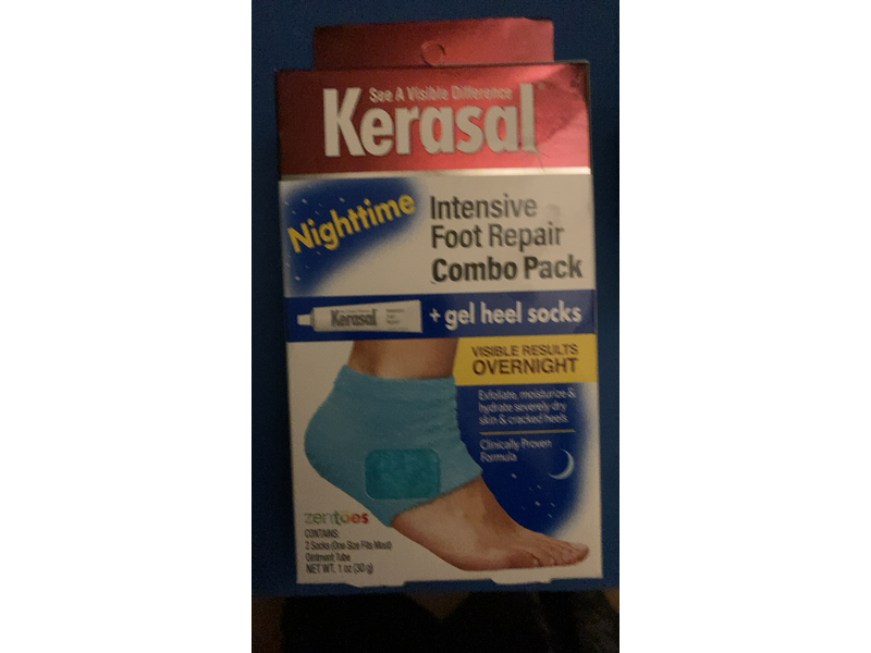 Kerasal Intensive Foot Repair & Zen Toes Moisturizing Gel Socks, 1 oz/30 g