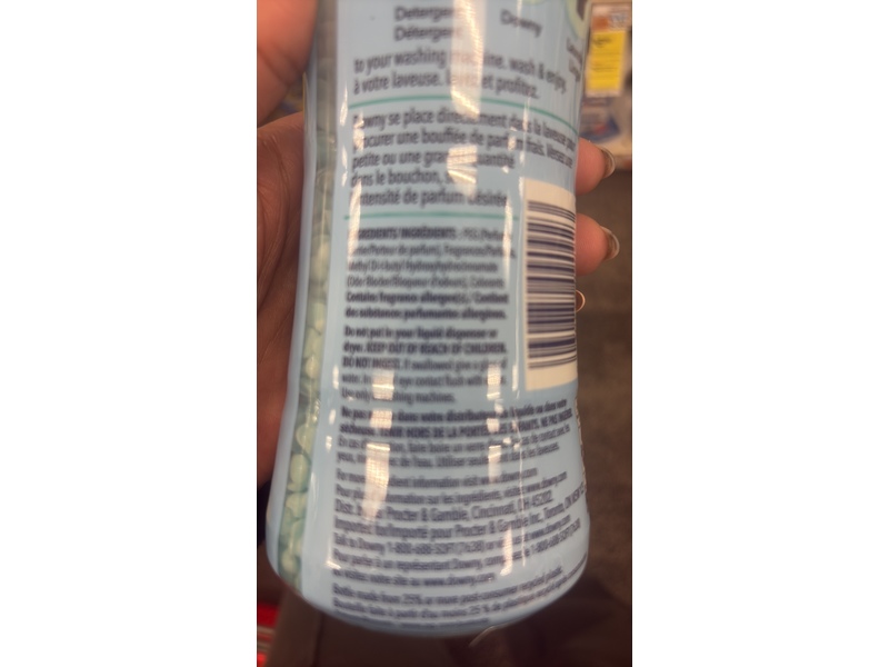 Downy In-Wash Scent Booster, Cool Cotton, 7.8 oz/221 g