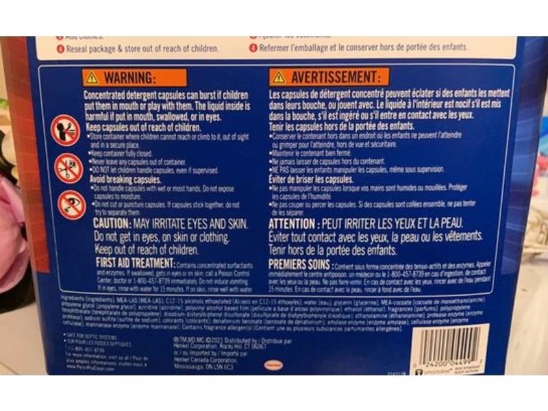 Persil Persil Discs Laundry Detergent Pacs, Oxi Power, 51.9 oz/1.47 kg, 59 Count