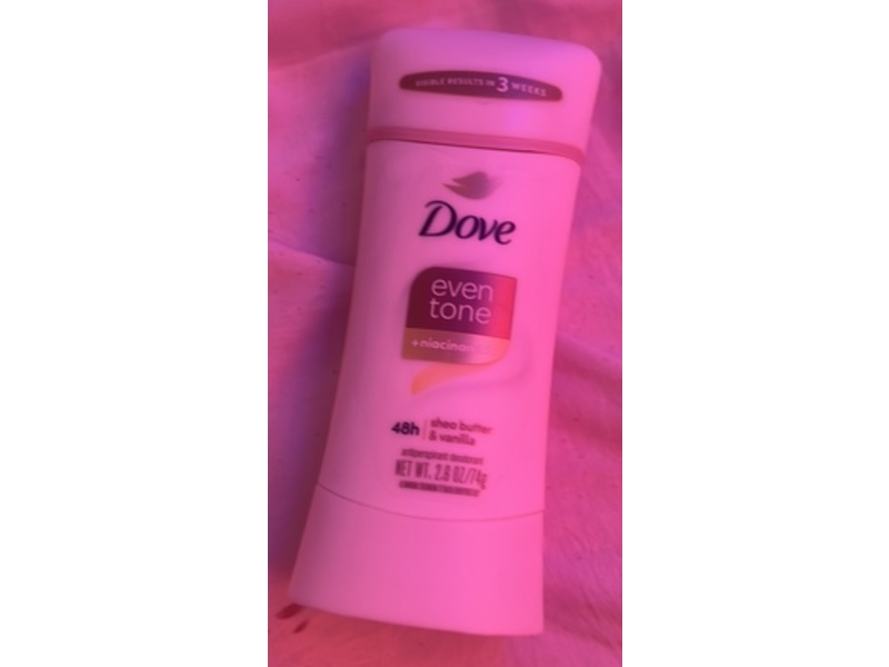 Dove Even Tone Antiperspirant Deodorant, Niacinamide + Shea Butter & Vanilla, 2.6 oz/74 g, Pack Of 3