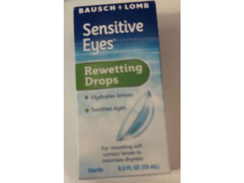Bausch & Lomb Sensitive Eyes Rewetting Drops, 0.5 fl oz/15 mL