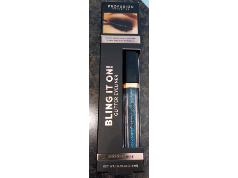 Profusion Cosmetics Bling It On Glitter Eyeliner, Wise Sapphire, 0.1 fl oz/2.5 mL