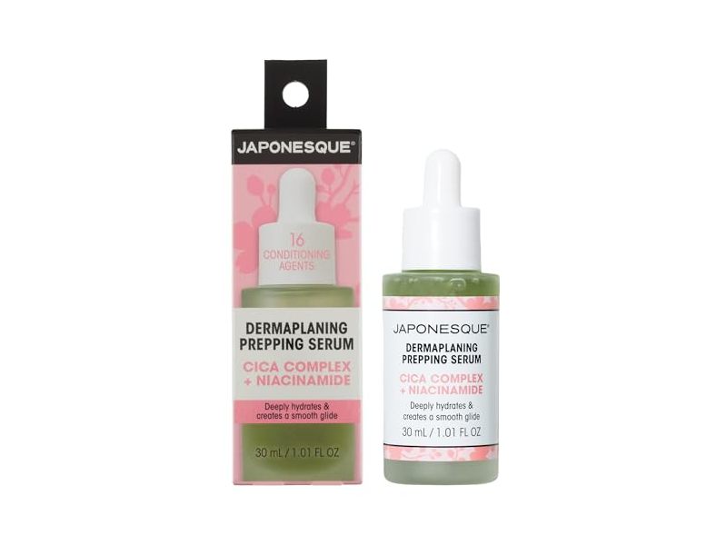 Japonesque Dermaplaning Prepping Serum, Cica Complex & Niacinamide, 1.01 fl oz/30 mL