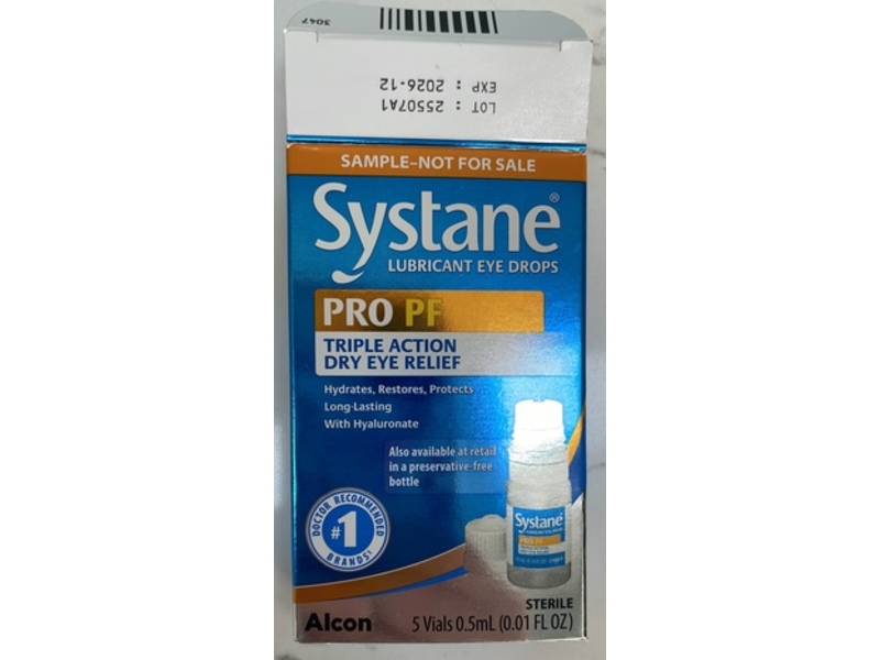 Systane Pro PF Triple Action Dry Eye Relief Lubricant Eye Drops, 0.01 fl oz, 5 Count