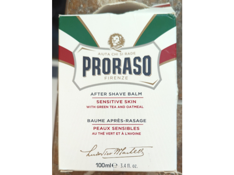 Proraso After Shave Balm, Green Tea & Oatmeal, 3.4 fl oz/100 mL