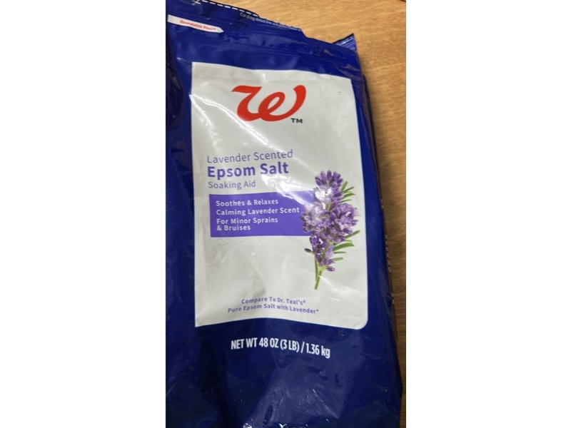Walgreens Soaking Aid Epsom Salt, Lavender Scented, 48 oz/1.36 kg