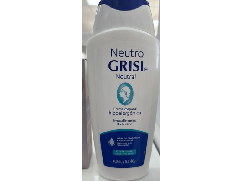 Grisi Neutral Hypoallergenic Body Cream, 13.5 fl oz/400 mL