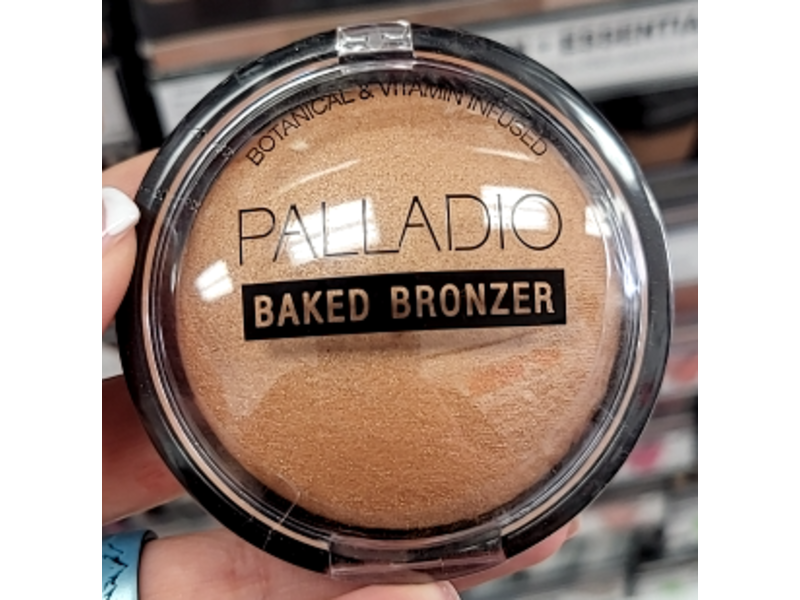 Palladio Baked Bronzer, Pacific Tan, 0.35 oz/10 g