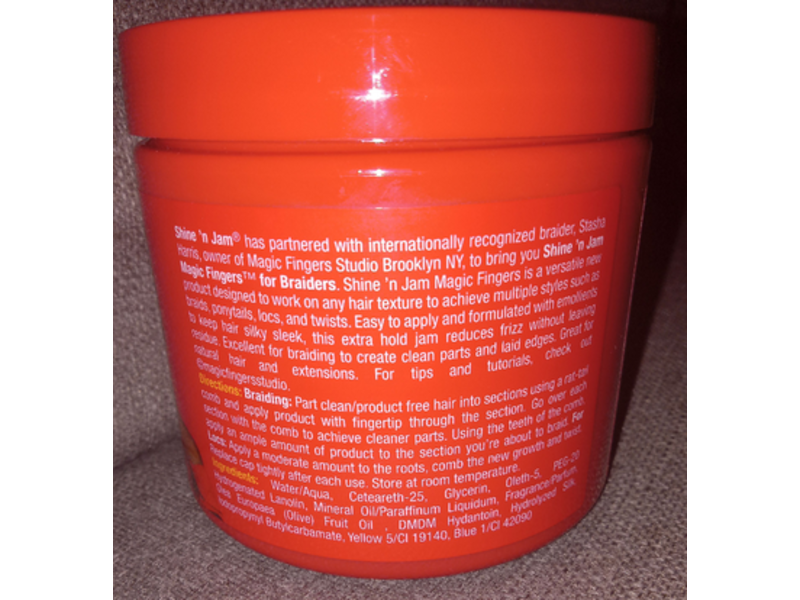 Magic Finger Shine'n jam Extra firm Hold, Olive Oil, 16 oz/454 g