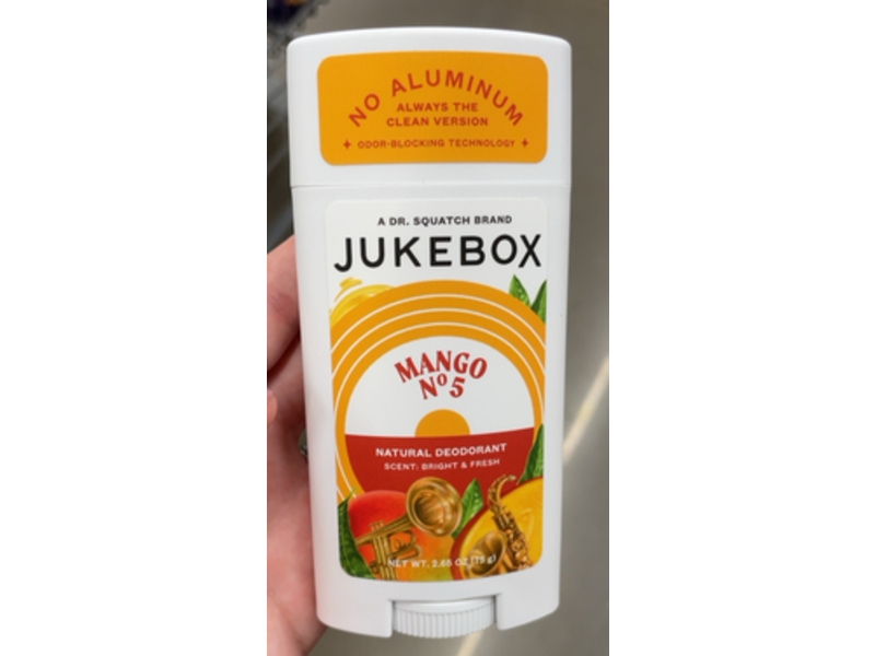 Juke Box Natural Deodorant, Mango No 5, 2.65 oz/75 g