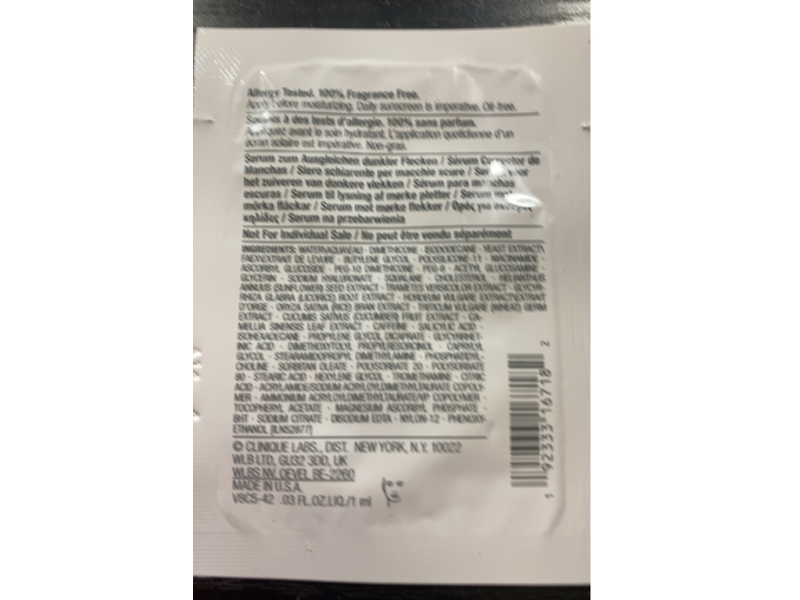 Clinique Even Dark Spot Cleansing Serum, Better Clinical, 0.3 fl oz/1 mL