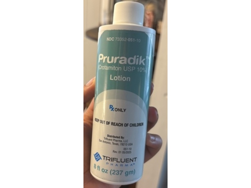 Pruradik (Crotamiton USP 10%) Lotion, 8 fl oz/237 g, Trifluent Pharma (RX)