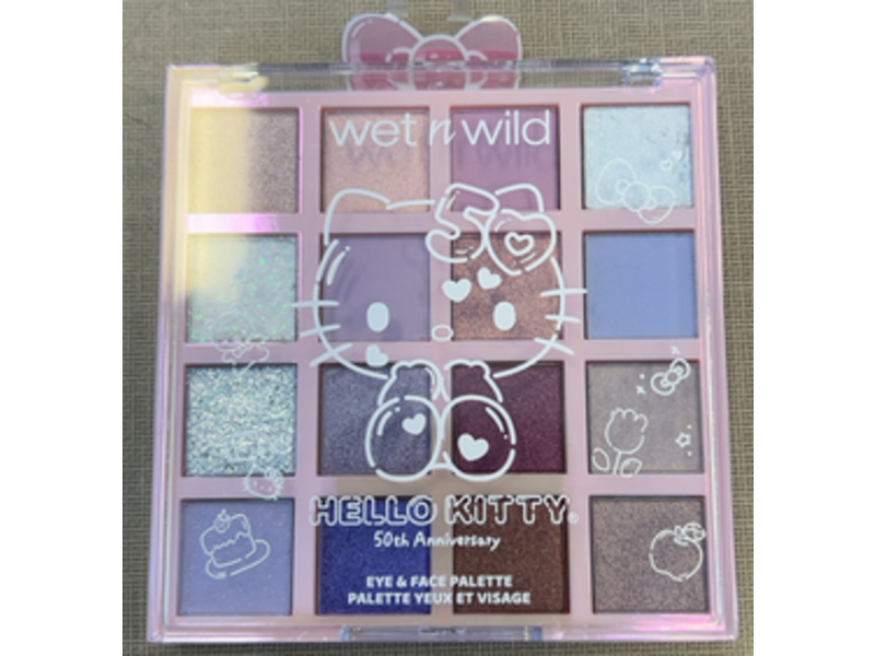 wet n wild Hello Kitty 50th Anniversary Eye & Face Palette, Big Smile, 0.53 oz/15 g