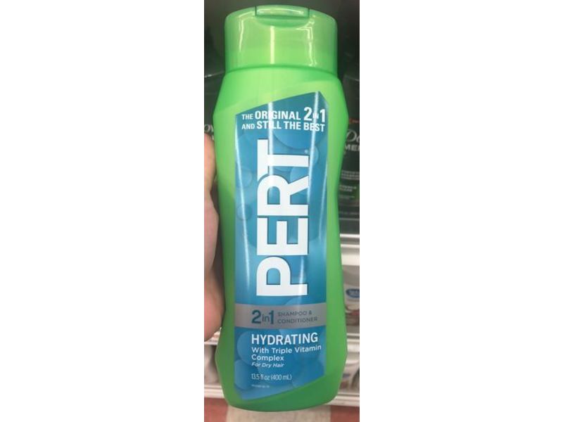 Pert The Original 2 in 1 Shampoo & Conditioner, Hydrating, 13.5 fl oz/400 mL, Pack Of 6