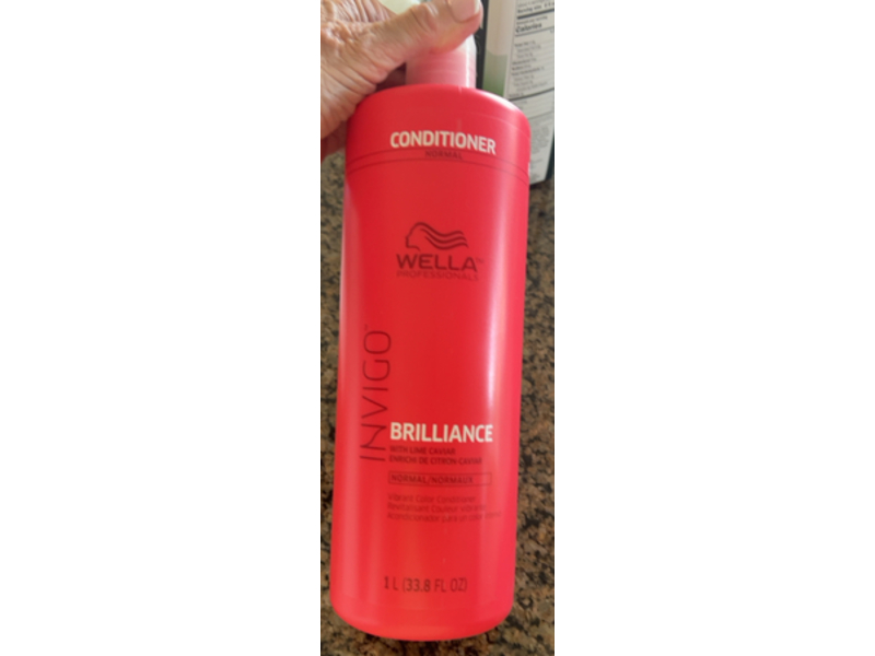 Wella Professionals Invigo Brilliance Conditioner, Fine/Normal, 33.8 fl oz/1 L
