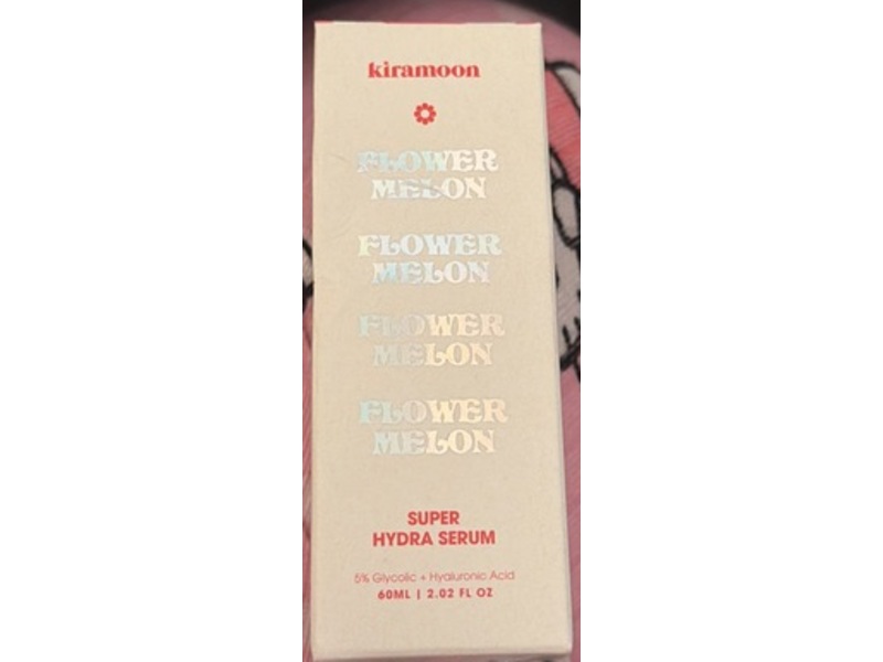 Kiramoon Flowermelon Super Hydra Serum, 5% Glycolic + Hyaluronic Acid, 2.02 fl oz/60 mL