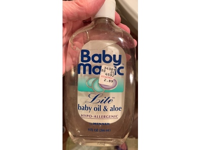 Mennen Lite Baby Magic oil & Aloe, 9 fl oz/266 mL