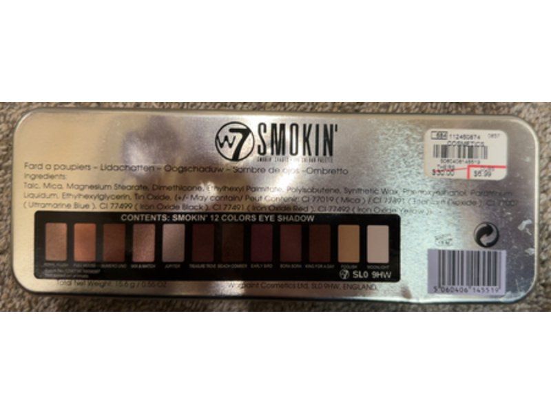 W7 Eye Colour Palette, Smokin', 0.55 oz/15.6 g