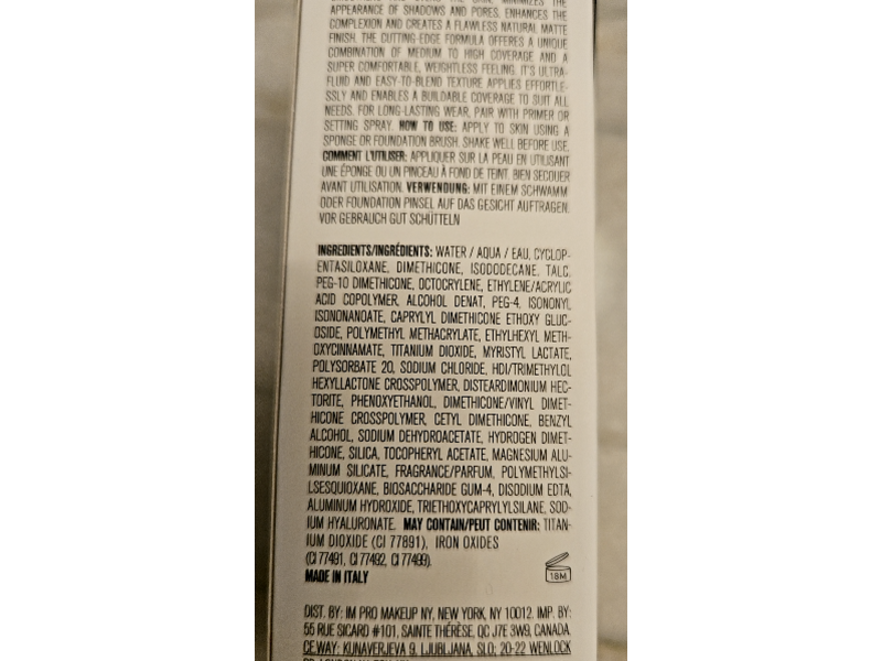 Il Makiage Flawless Base Foundation, 225, 1 fl oz/30 mL