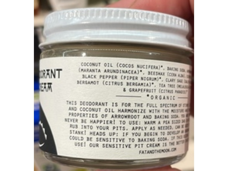 Fat And The Moon Deodorant Cream, 2 fl oz