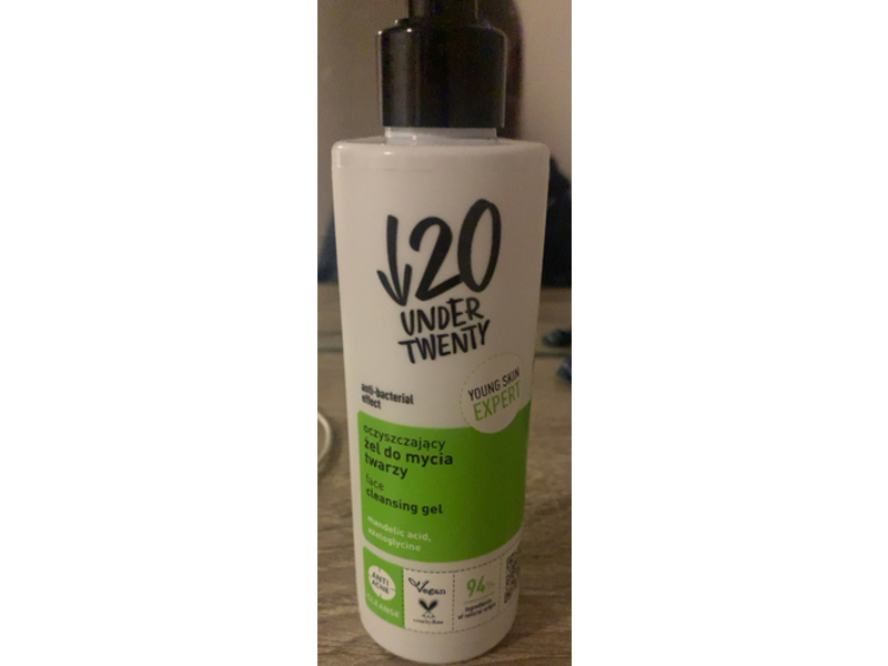 Under Twenty Face Cleansing Gel, 6.3 fl oz/190 mL