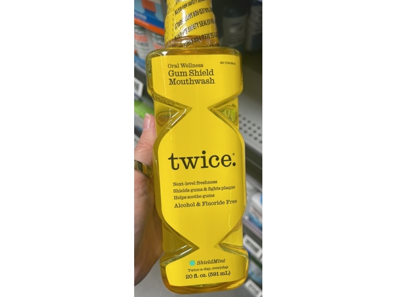 Twice Gum Shield Mouthwash, Shield Mint, 20 fl oz/591 mL