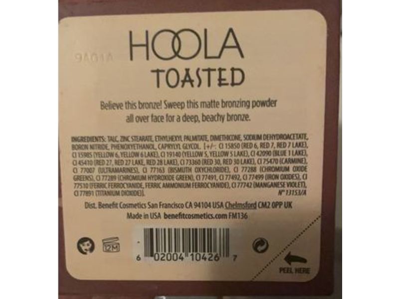 Benefit Cosmetics Bronzer, Hoola Toasted, 0.28 oz/8.0 g
