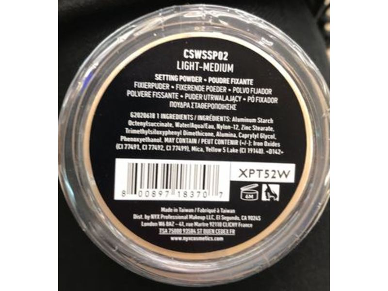 NYX Professional Makeup Can'T Stop Won'T Stop Setting Powder, Light-Medium, 0.21 oz/6 g
