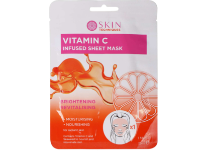 Skin Techniques Vitamin C Infused Sheet Mask, 25 mL, 1 Count