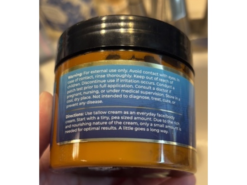 Okaga Whipped Tallow Moisturizer Face & Body Cream, Beef Tallow + Collagen + Manuka Honey + Beeswax, 5 oz/141 g