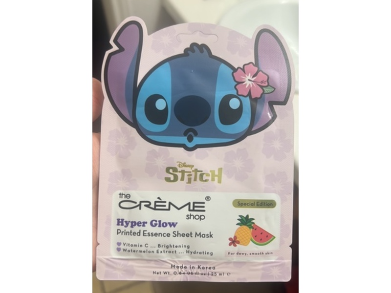 The Creme Shop Hyper Glow Sheet Mask, 0.84 fl oz/25 mL