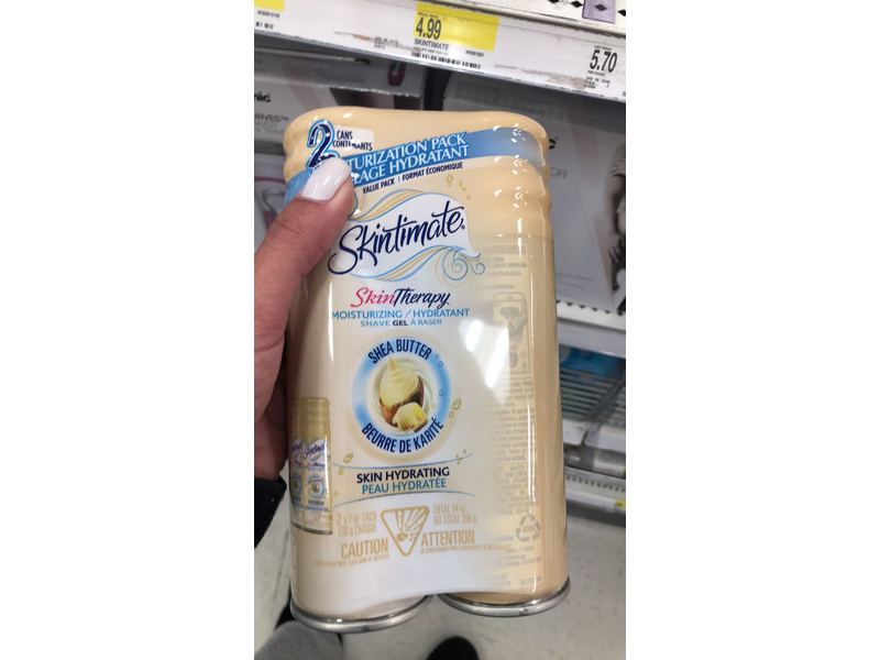 Skintimate Skin Therapy Moisturizing Shave Gel for Women with Shea Butter, 7 Ounce