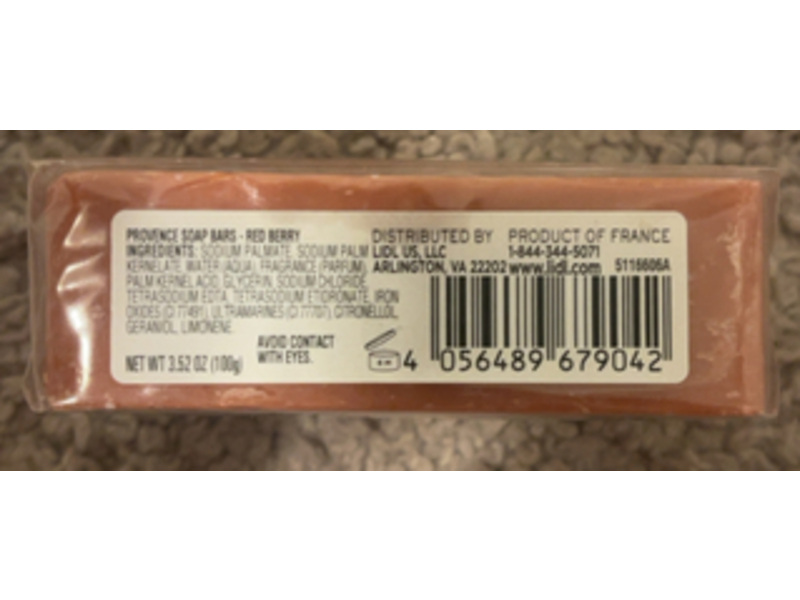 Savonnerie Du Midi Provence Soap Bar, Red Berry, 3.52 oz/100 g
