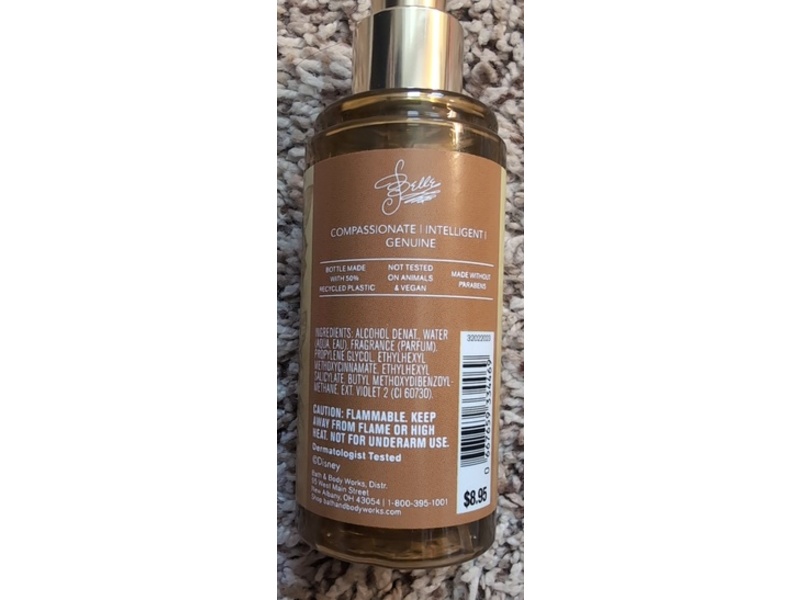 Bath & Body Works Fragrance Mist, Disney Princess Belle, 2.5 fl oz/75 mL