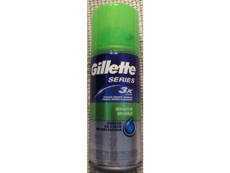 Gillette Series Shaving Gel, Sensitive, 2.5 oz