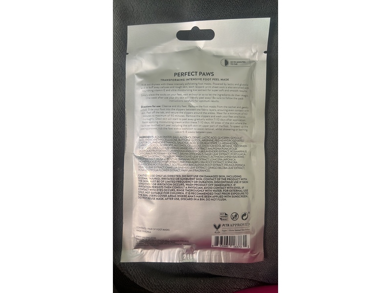 Inc.Redible Leopard Print Foot Mask, Glycolic Acid, 1.35 fl oz/40 mL