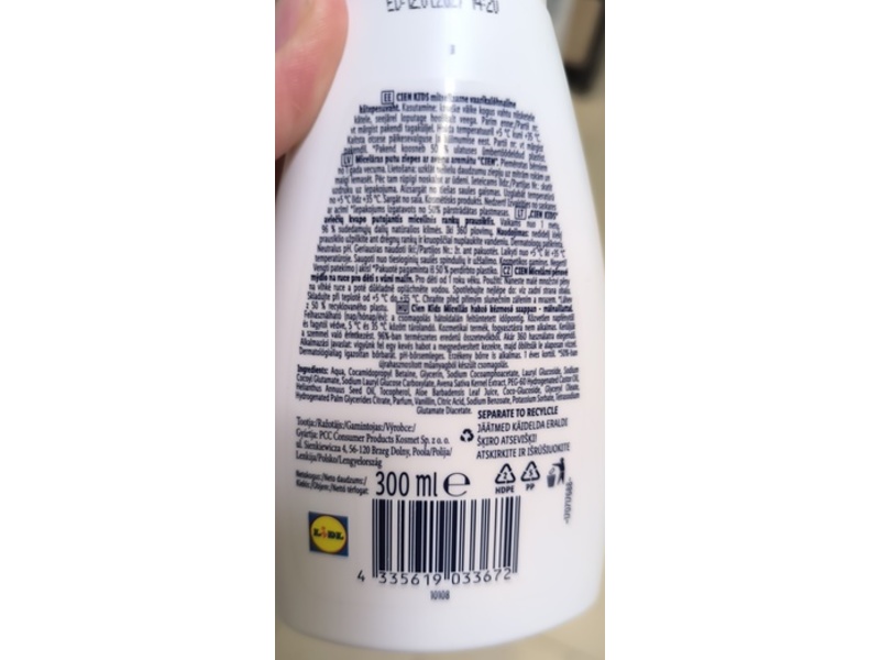 Cien Kids Micellar Hand Washing Foam, Raspberry Scent, 300 mL