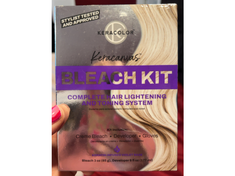 KeraColor Keracanvas Complete Hair Lightening & Toning System Bleach Kit