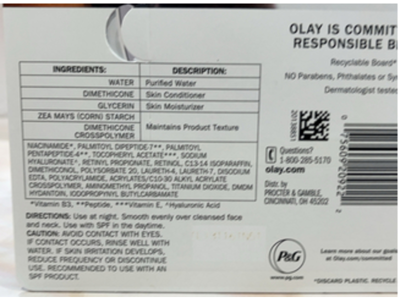 Olay Pro Advanced Retinol Complex Night Moisturizer, 1.7 oz/48 g