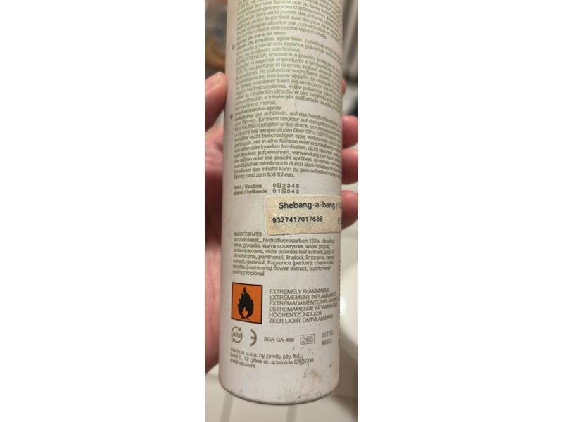 EVO Shebang-A-Bang Dry Spray Wax, 6.2 fl oz/176 g