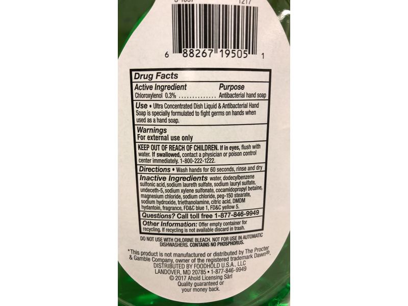 Ahold Ultra Concentrated Dish Liquid And Antibacterial Hand Soap, 21.6 fl oz