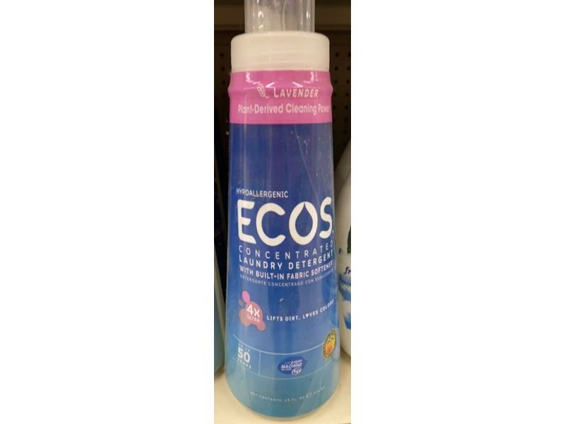 Ecos Concentrated Laundry Detergent, Lavender, 50 Loads, 25 fl oz