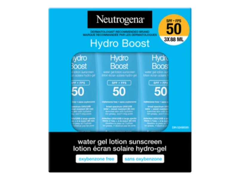 Neutrogena Water Gel Lotion Sunscreen, SPF 50, 88 mL , Pack Of 3